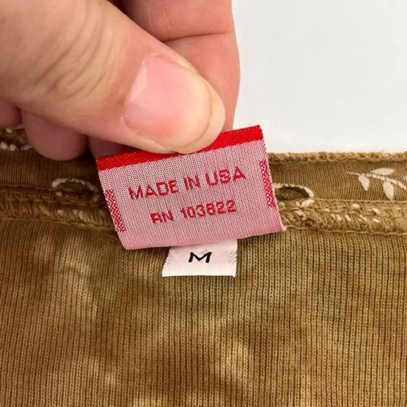 Glima Tie Dye Top Womens M Tan V-Neck Pullover Eyelet Trim Hippie‎ Boho Artsy - Picture 10 of 12